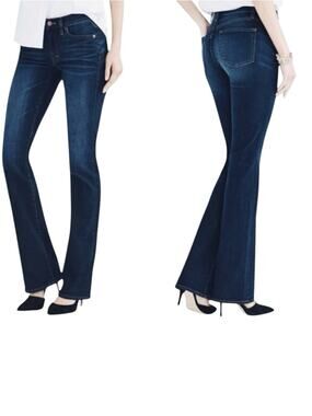 J.Crew Classic Flare Jean Size 29 Inseam 33 Deep Indigo Dark Wash Stretch NWT